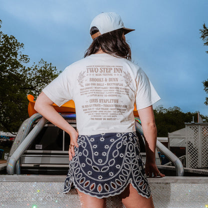 Women's Horse Rhinestone Lineup Crop Tee
