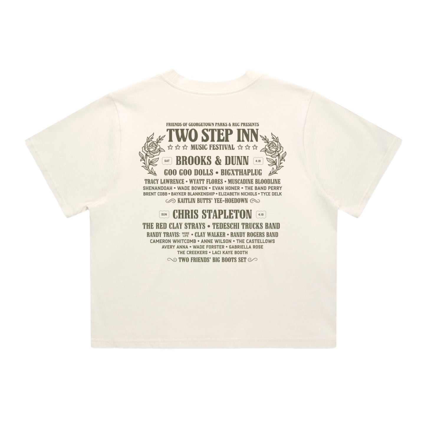 Women's Horse Rhinestone Lineup Crop Tee