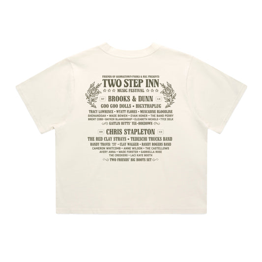 Women's Horse Rhinestone Lineup Crop Tee