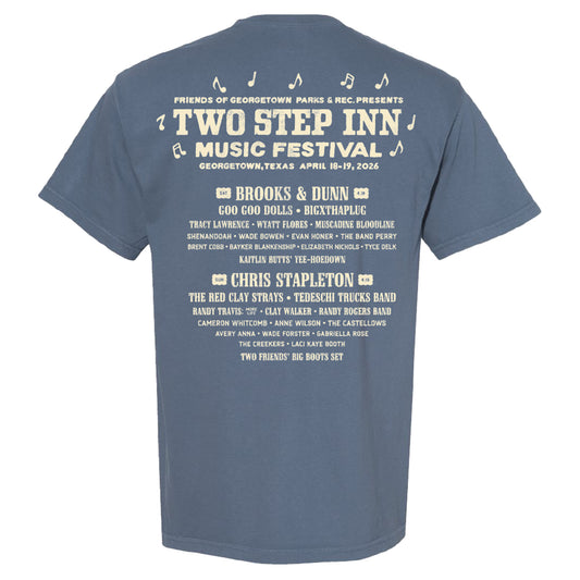 Two Steppers Lineup Tee - Blue Jean