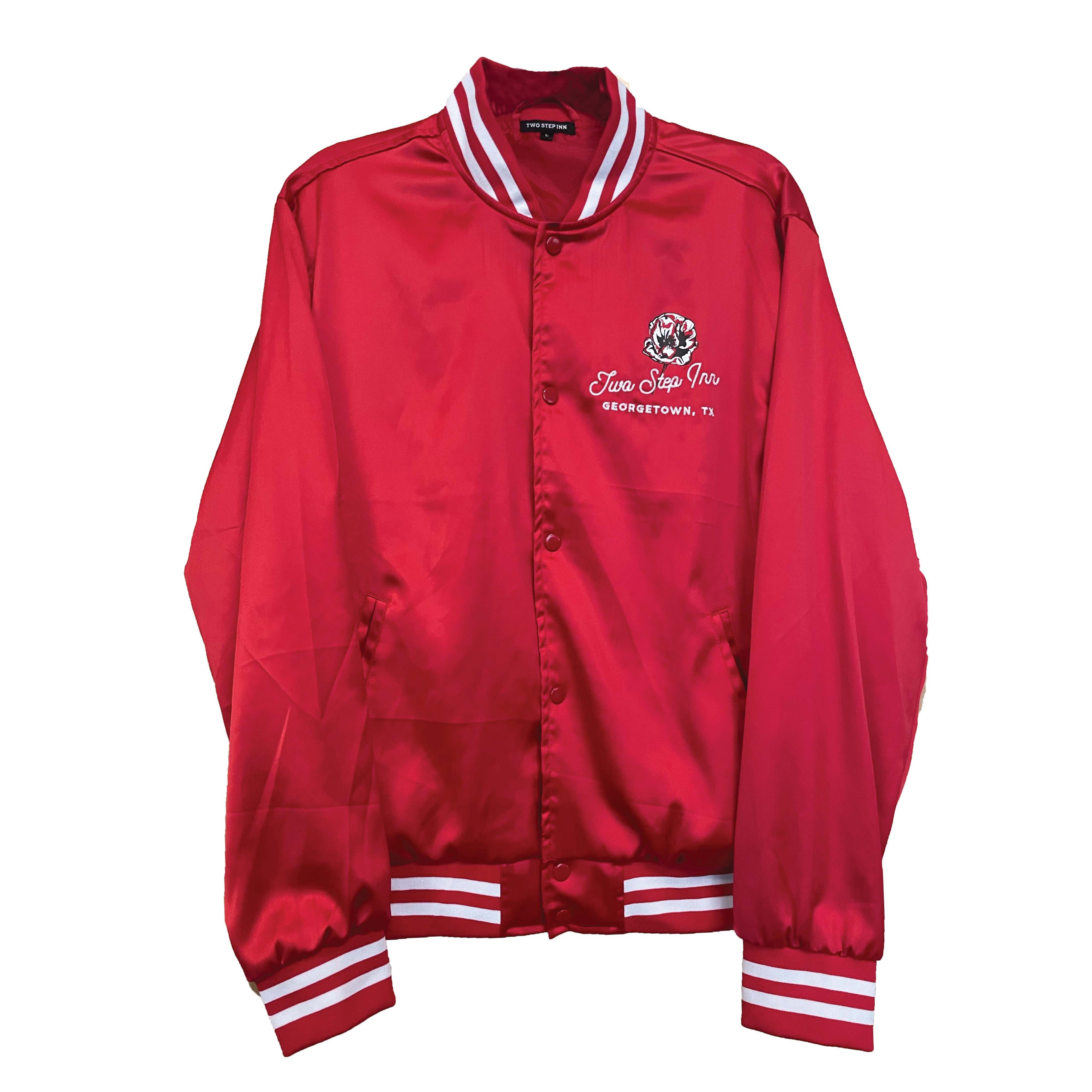 Satin sale red jacket